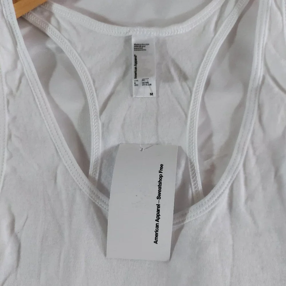 American Apparel Sheer Rib Racerback Tank Top - Picture 2 of 3